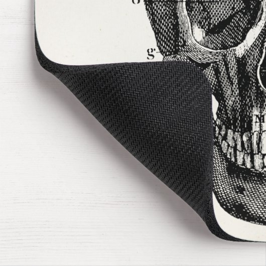 骨組ヴィンテージの19世紀のスカルのレトロのスカル マウスパッド (コーナー)