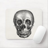 骨組ヴィンテージの19世紀のスカルのレトロのスカル マウスパッド (マウス)