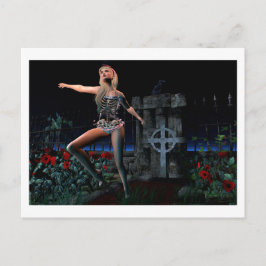 骨組女の子の郵便はがき ポストカード
