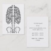 骨組幽霊のよく出るなハロウィン 名刺 (正面/裏面)