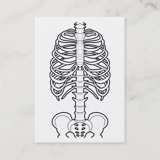 骨組幽霊のよく出るなハロウィン 名刺 (正面)