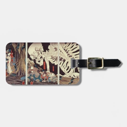 骨組幽霊、c.1845に挑むMitsukini ラゲッジタグ (正面横)