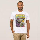 骨組手のカッコいいのヴィンテージの漫画本カバー芸術 Tシャツ (正面フル)