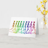 骨組歩くこと カード (黄色い花)