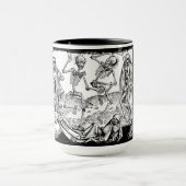 骨組死の舞踏のコーヒー・マグ マグカップ (中央)