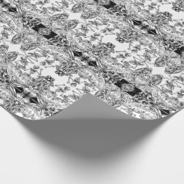 骨組死の舞踏の白い包装紙 ラッピングペーパー