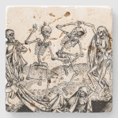 骨組死の舞踏の石造りのコースター ストーンコースター (正面)