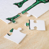 骨組気色悪いヨガのスカルの踊り ジグソーパズル (側面)