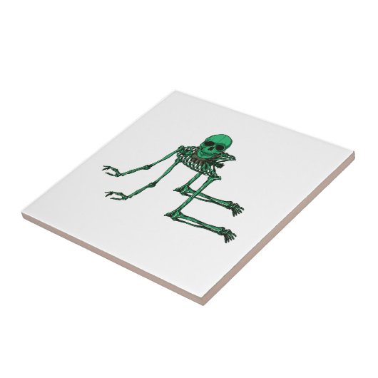 骨組気色悪いヨガのスカルの踊り タイル (側面)