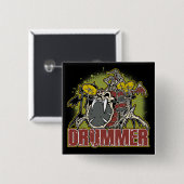 骨組石のドラマー 缶バッジ (正面&裏面)