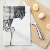 骨組胸部レントゲンの台所タオル キッチンタオル (四つ折り)