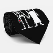 骨組花嫁及び新郎のカップルのタイ ネクタイ (ロール)