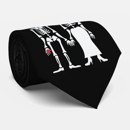 骨組花嫁及び新郎のカップルのタイ ネクタイ (ロール)