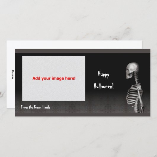 骨組-ハロウィンの写真カード シーズンカード (正面/裏面)