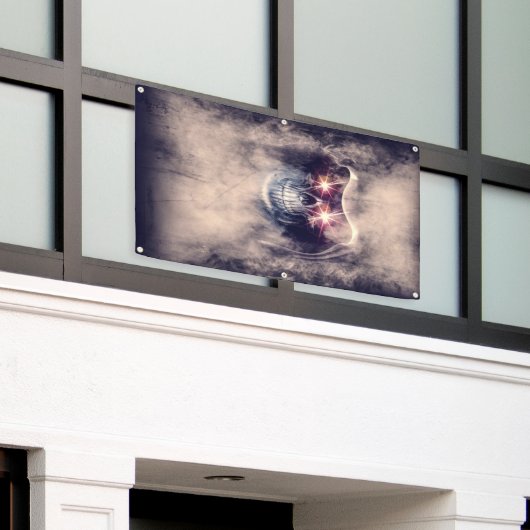 骨組 横断幕 (ビルの外側)