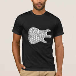 骨組Guitar_Frontおよび背部 Tシャツ