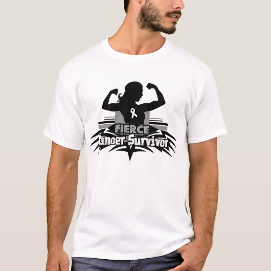 骨肉腫の激しい蟹座の生存者 Tシャツ (正面)