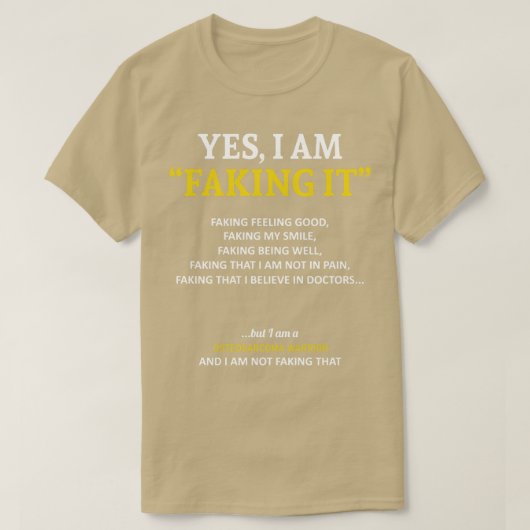 骨肉腫認識度私はこの家族でそれを偽っている Tシャツ (デザイン正面)
