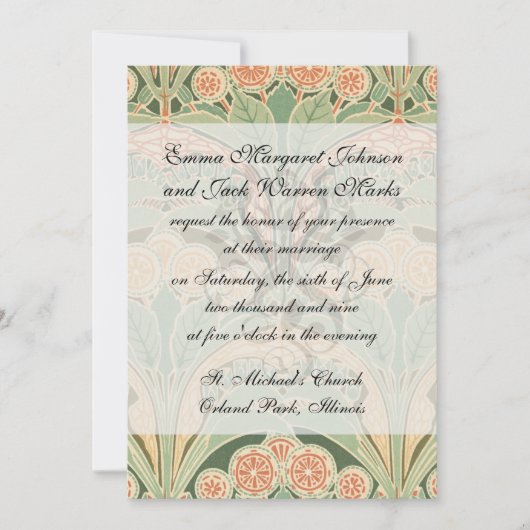 骨華美谷庭園アールヌーボー芸術 招待状 (正面)