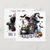 骨董の魔女をかき混ぜる時間 招待状 (正面/裏面)