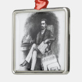 「骨董品」からのジョーゼフ・ピューリツァー、1887年 メタルオーナメント (左)