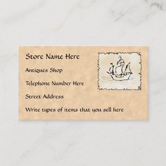 骨董屋のための名刺 名刺 (正面)