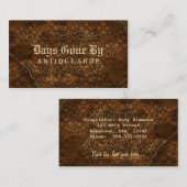 骨董屋の店のアンティークのヴィンテージの名刺 名刺 (正面/裏面)