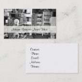 骨董屋の白黒名刺 名刺 (正面/裏面)