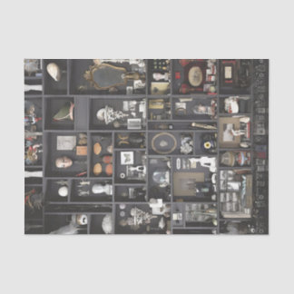 骨董棚のキャビネット 薄葉紙