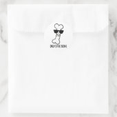 骨解剖学おもしろい用パパ ラウンドシール (バッグ)