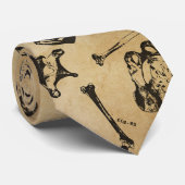 骨解剖学の考古学デザイン ネクタイ (ロール)