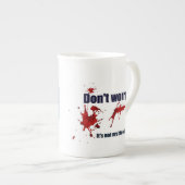 骨誇りを持った風変わり中国 ボーンチャイナマグカップ (正面右)