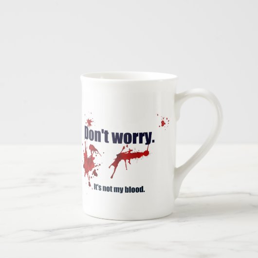 骨誇りを持った風変わり中国 ボーンチャイナマグカップ (右)