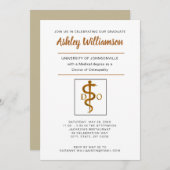 骨障害医の卒業発表 案内状 (正面/裏面)