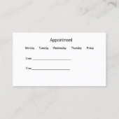 骨障害医学アポイントメント 名刺 (裏面)