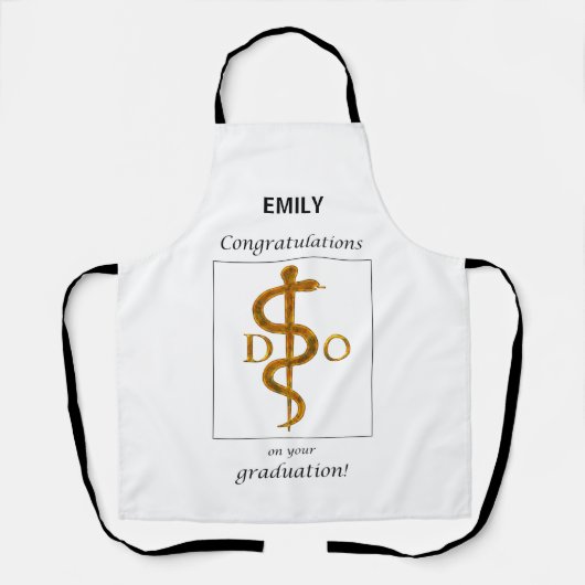 骨障害医師の卒業祝辞 エプロン (正面)