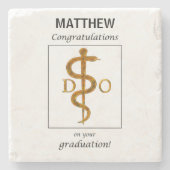 骨障害医師の卒業祝辞 ストーンコースター (正面)