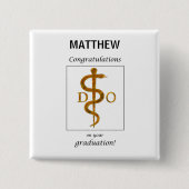 骨障害医師の卒業祝辞 缶バッジ (正面)