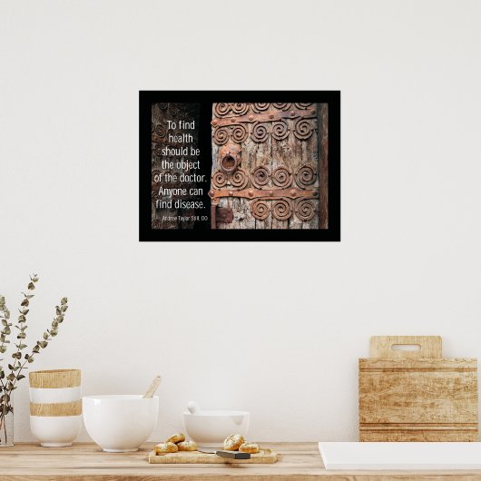 骨障害性健康引用文を見つけるA.T. Still ポスター (キッチン)