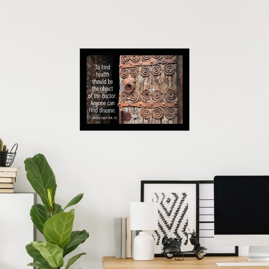 骨障害性健康引用文を見つけるA.T. Still ポスター (ホームオフィス)