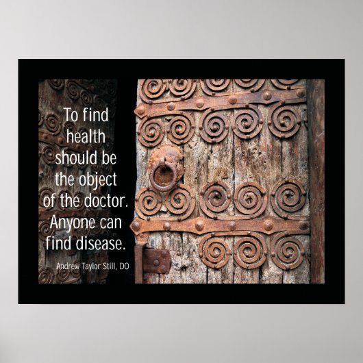 骨障害性健康引用文を見つけるA.T. Still ポスター (正面)