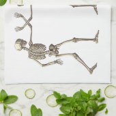 骨頭骨格ハロウィーンキッチンタオル キッチンタオル (折り畳み)