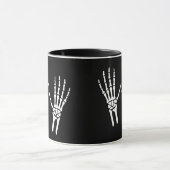 骨骨格手放射線科医ハロウィーンブラック マグカップ (中央)