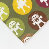 骨!円プリント秋の色（中） フリースブランケット (角)