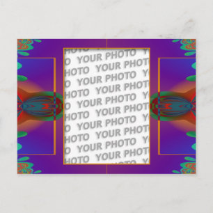 (骨)突起のフラクタルの装飾+あなたの写真 ポストカード