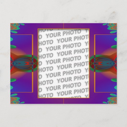 （骨）突起のフラクタルの装飾+あなたの写真 ポストカード (正面)