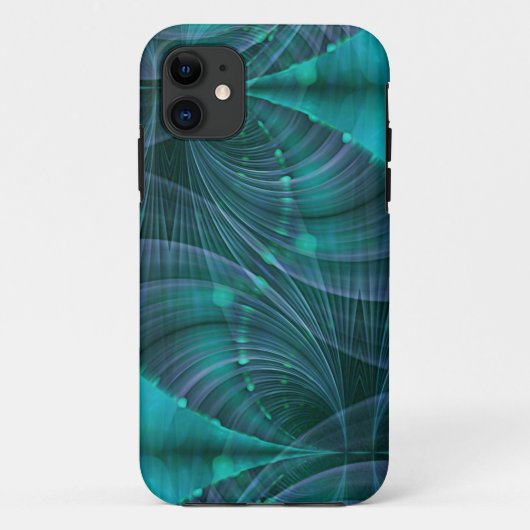(骨)突起フラクタルアートI – 青 Case-Mate iPhoneケース (裏面)