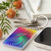 （骨）突起フラクタル色 – レイカラフルズ キーホルダー (正面右)