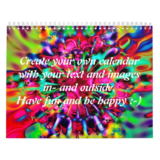 （骨）突起万華鏡のように千変万化するパターンI +テキストと画像 カレンダー (カバー)