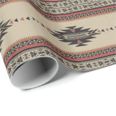 骨、黒は、アメリカインディアンのスタイル錆つきます ラッピングペーパー (ロールコーナー)